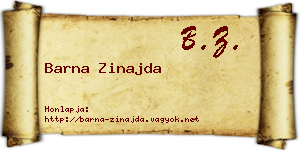Barna Zinajda névjegykártya